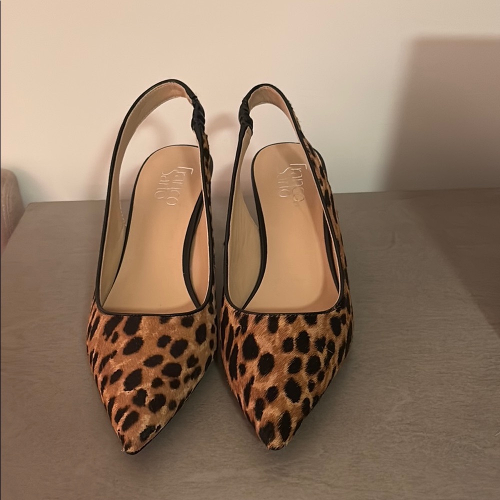 Franco Sarto Brown and Black Heels